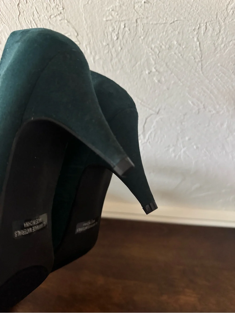 Report Teal Suede Pointed Toe Heels